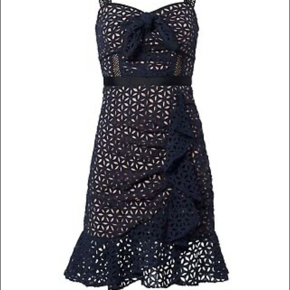 【SOLD】Self Portrait petal broderie anglaise dress